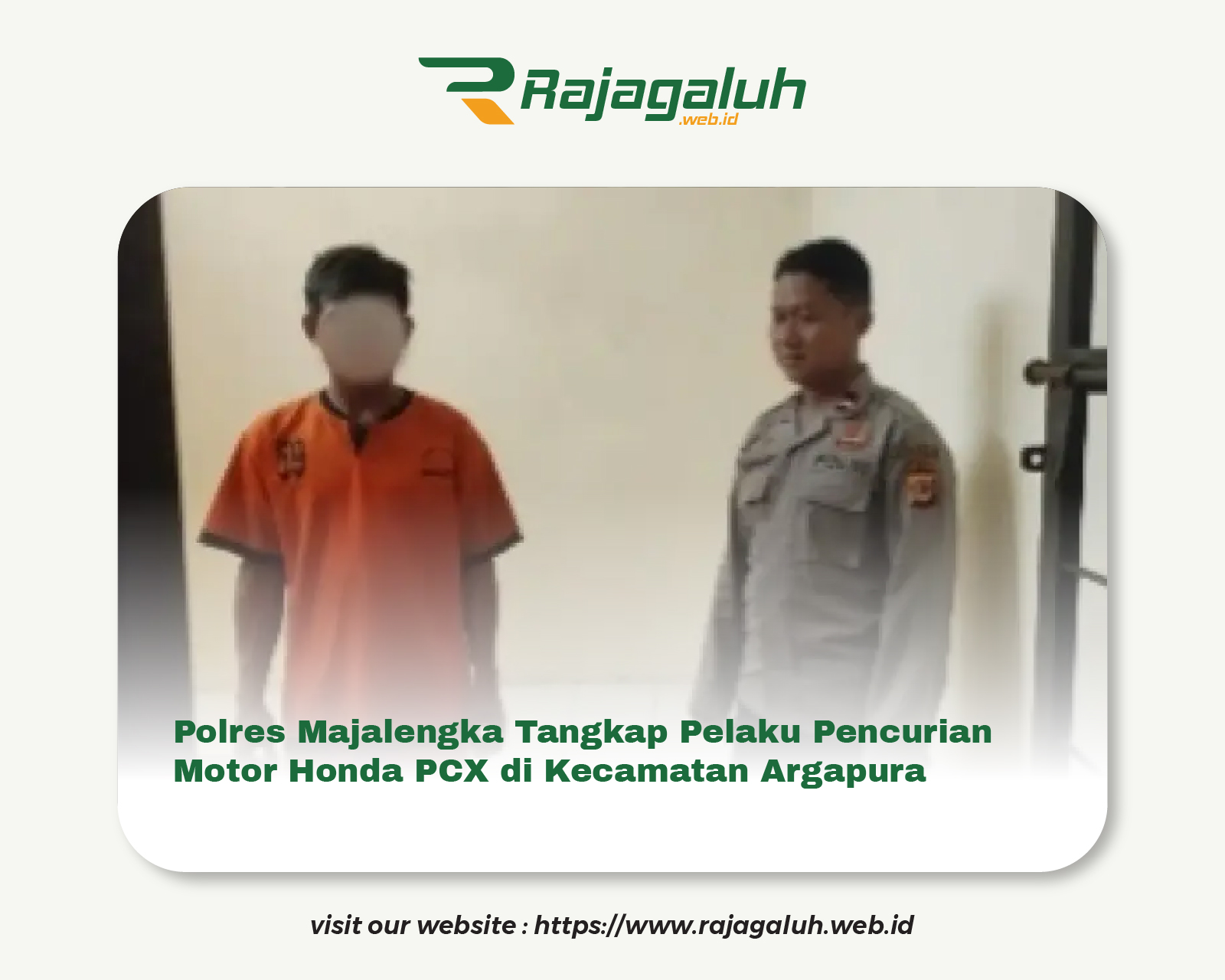Polres Majalengka Tangkap Pelaku Pencurian Motor Honda PCX di Kecamatan Argapura